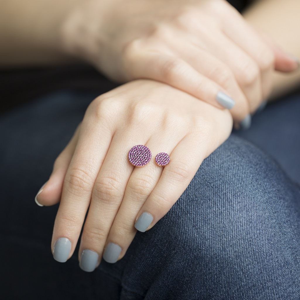 Adjustable Round HandmadeTurkish Wholesale Handcrafted Silver Jewelry Ruby Stone Ring